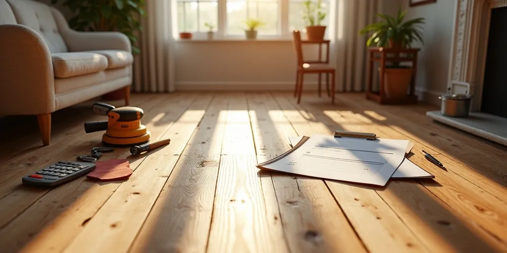 How can homeowners determine the total cost of restoring wooden floors?