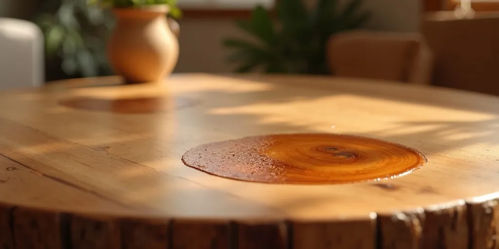 What is the importance of testing a wood polish on a small area first?