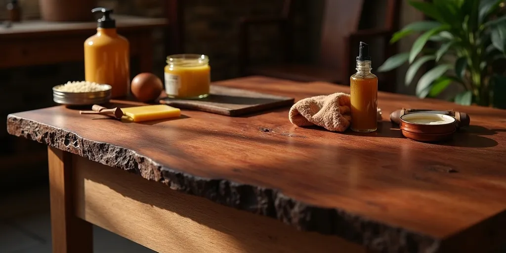 Which products can be used to enhance the natural beauty of rosewood?