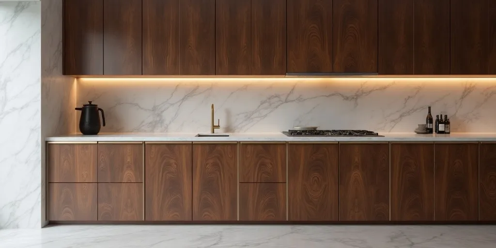 What brand offers luxurious custom cabinets made from premium materials?