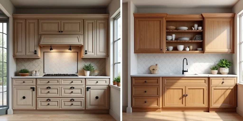 How are custom cabinets different from pre-made ones?