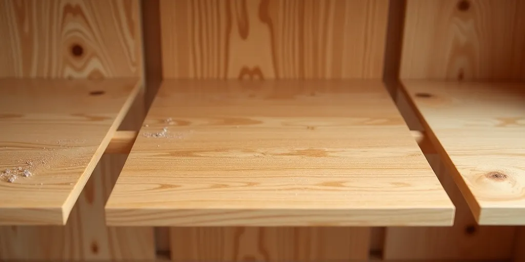 How does wood finish affect shelf maintenance?