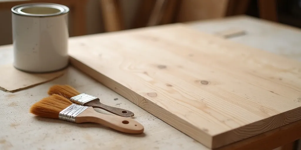 What materials are needed to repaint a wooden table?
