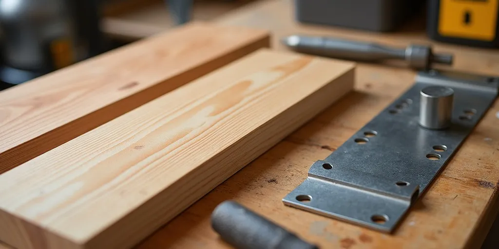 What materials are needed to install floating wood shelves?