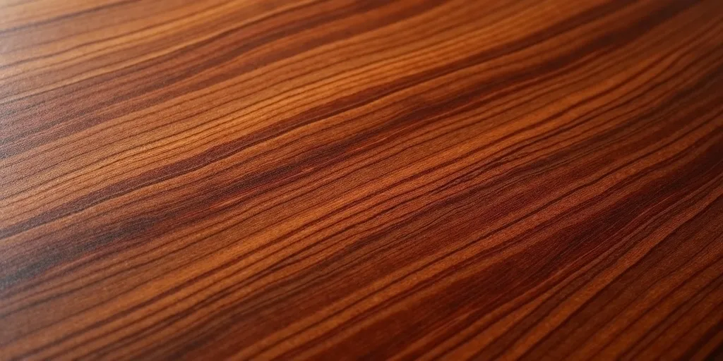 How does the unique grain pattern of rosewood enhance its quality?