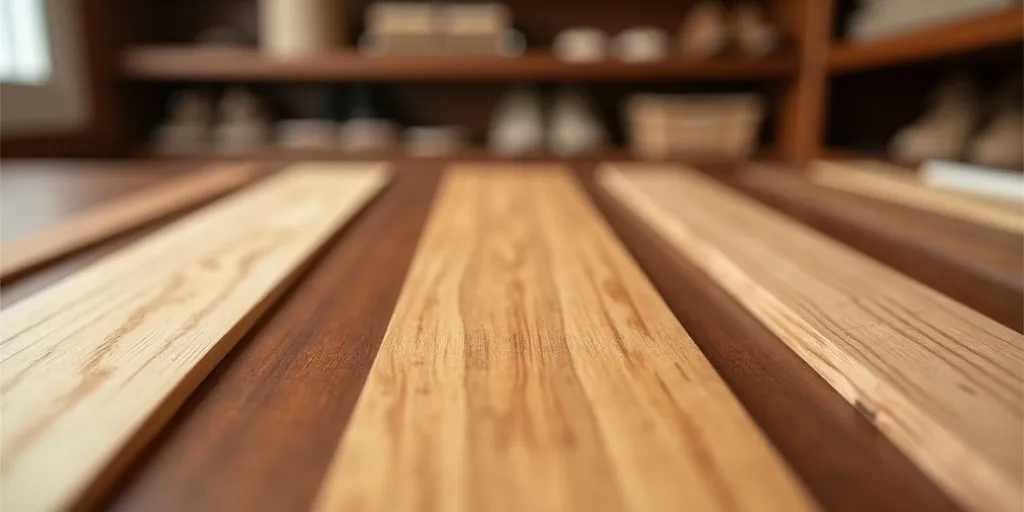 What are the top hardwood options for closet shelves?