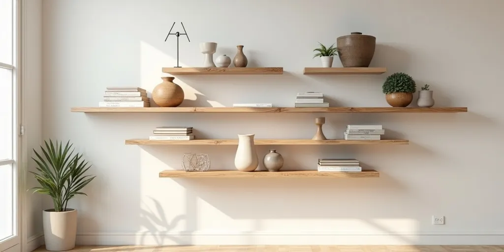 How important is wood durability for floating shelves?