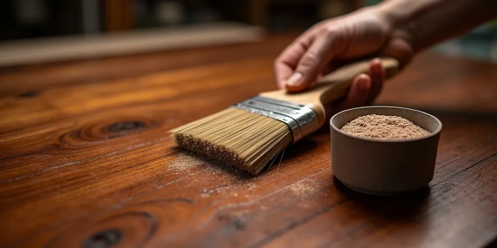 What is the first step in painting rosewood furniture?