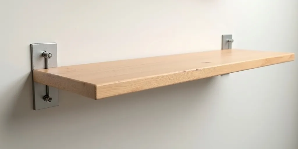 What steps should be taken to secure the shelves to the wall for stability?
