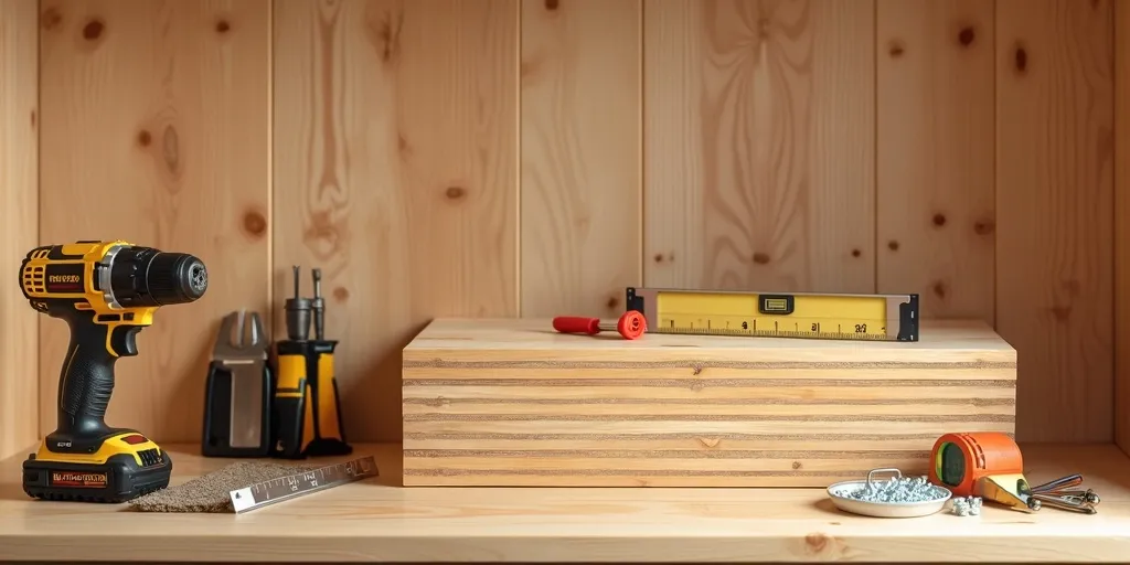 What materials and tools are needed to install wood closet shelves?