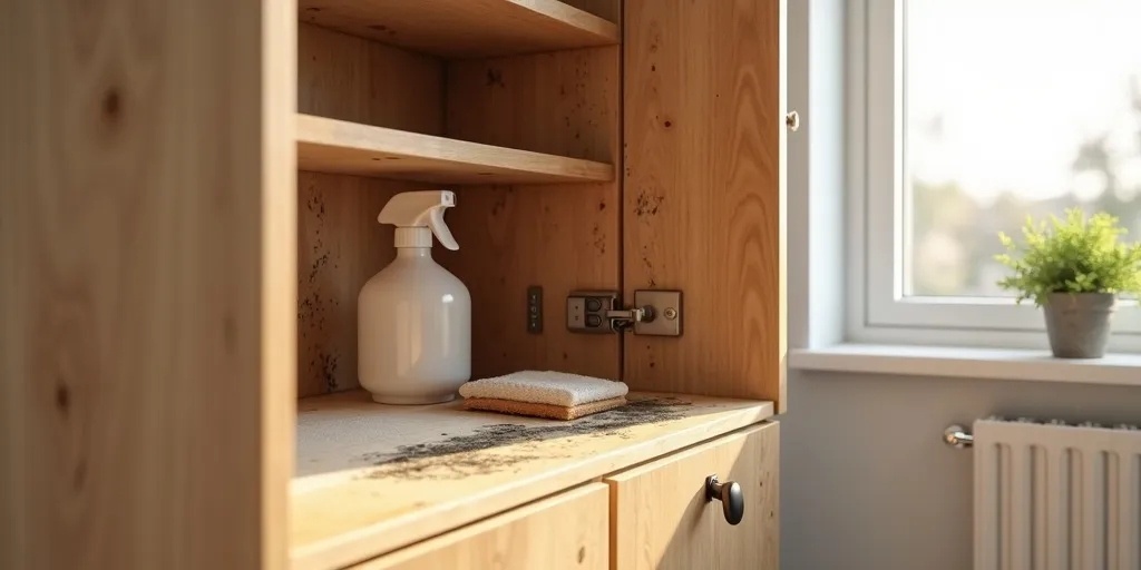 How to remove mold from wooden kitchen cabinets?