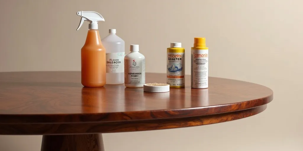 What cleaning products should be avoided for rosewood furniture?