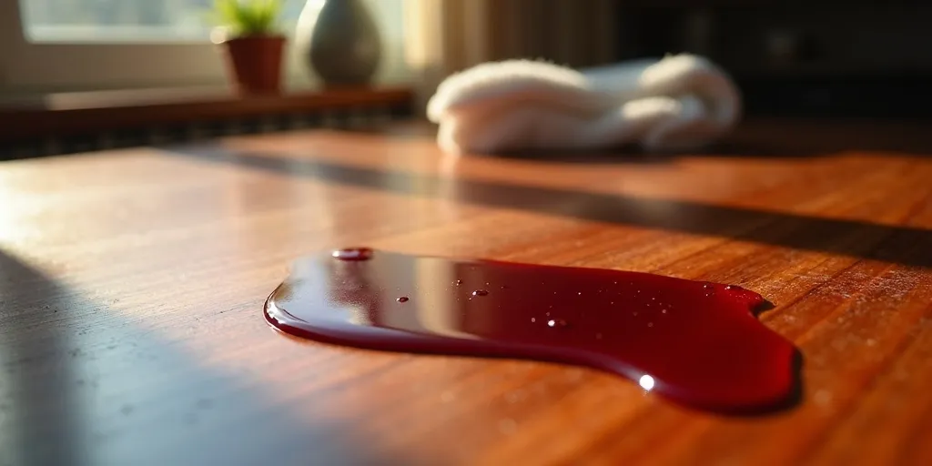 How should spills and stains be handled on rosewood furniture?
