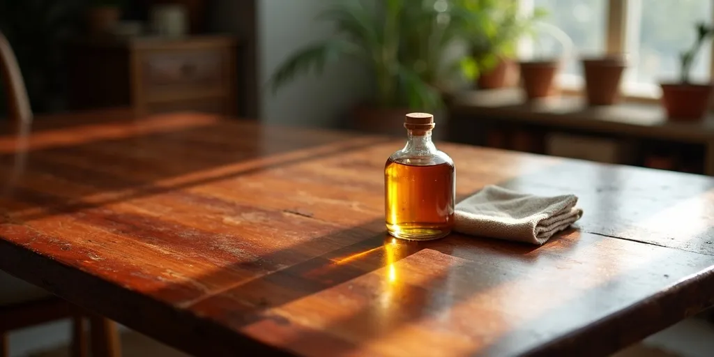What is the recommended oil for rosewood furniture maintenance?