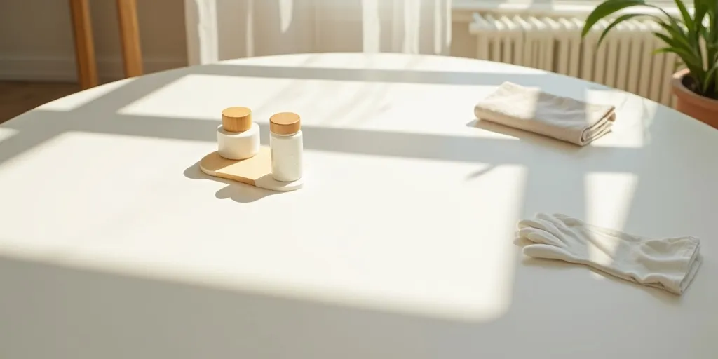 How can you protect a newly painted white table for longevity?